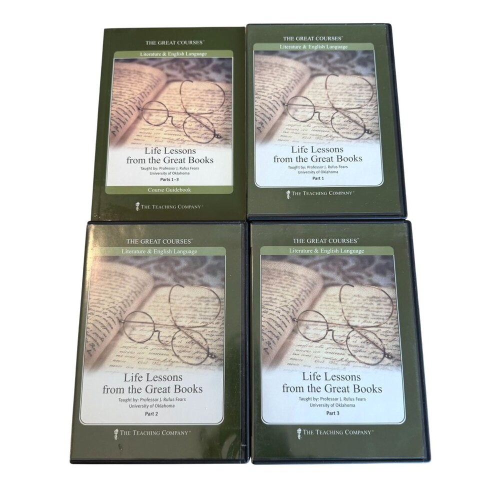 Great Courses Life Lessons from the Great Books DVDs Guidebook Fears Literature - Picture 1 of 4